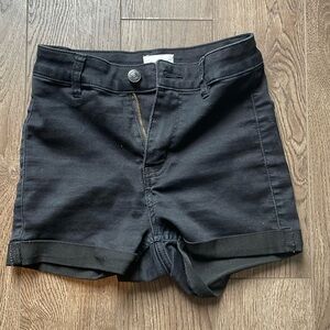black Ardene jean shorts